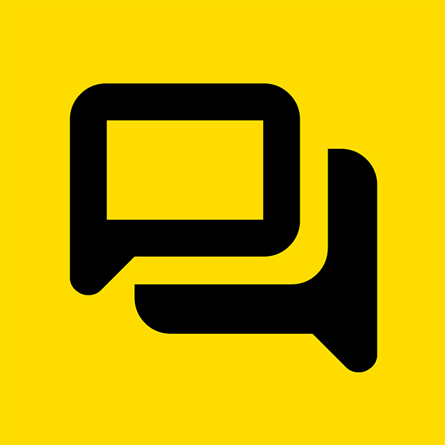 黄色い吹き出しアイコン
