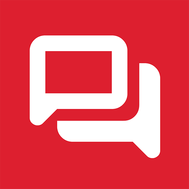 赤い吹き出しアイコン