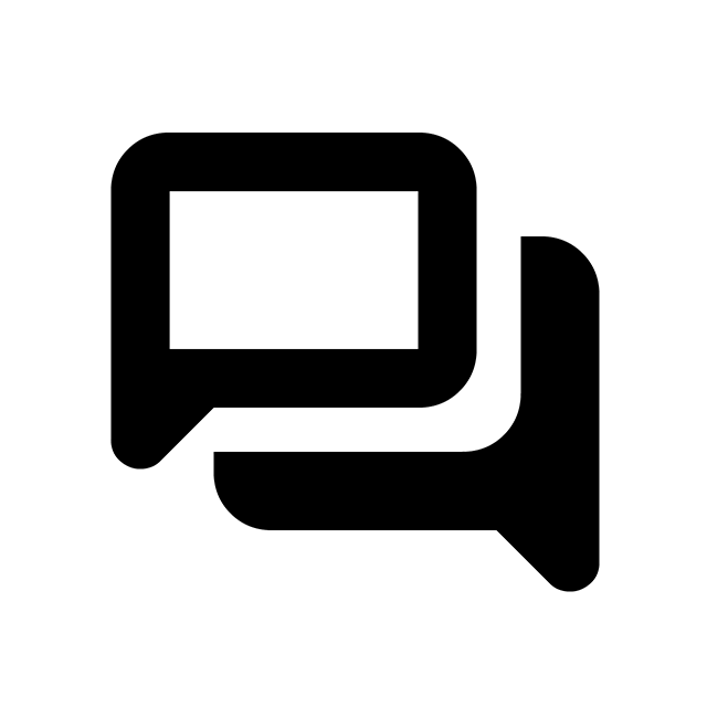 白黒の吹き出しアイコン