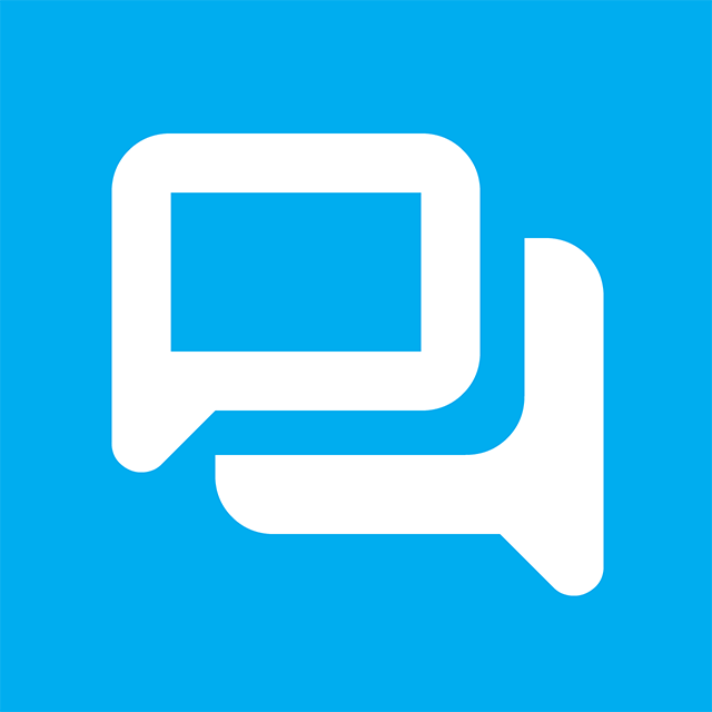 水色の吹き出しアイコン